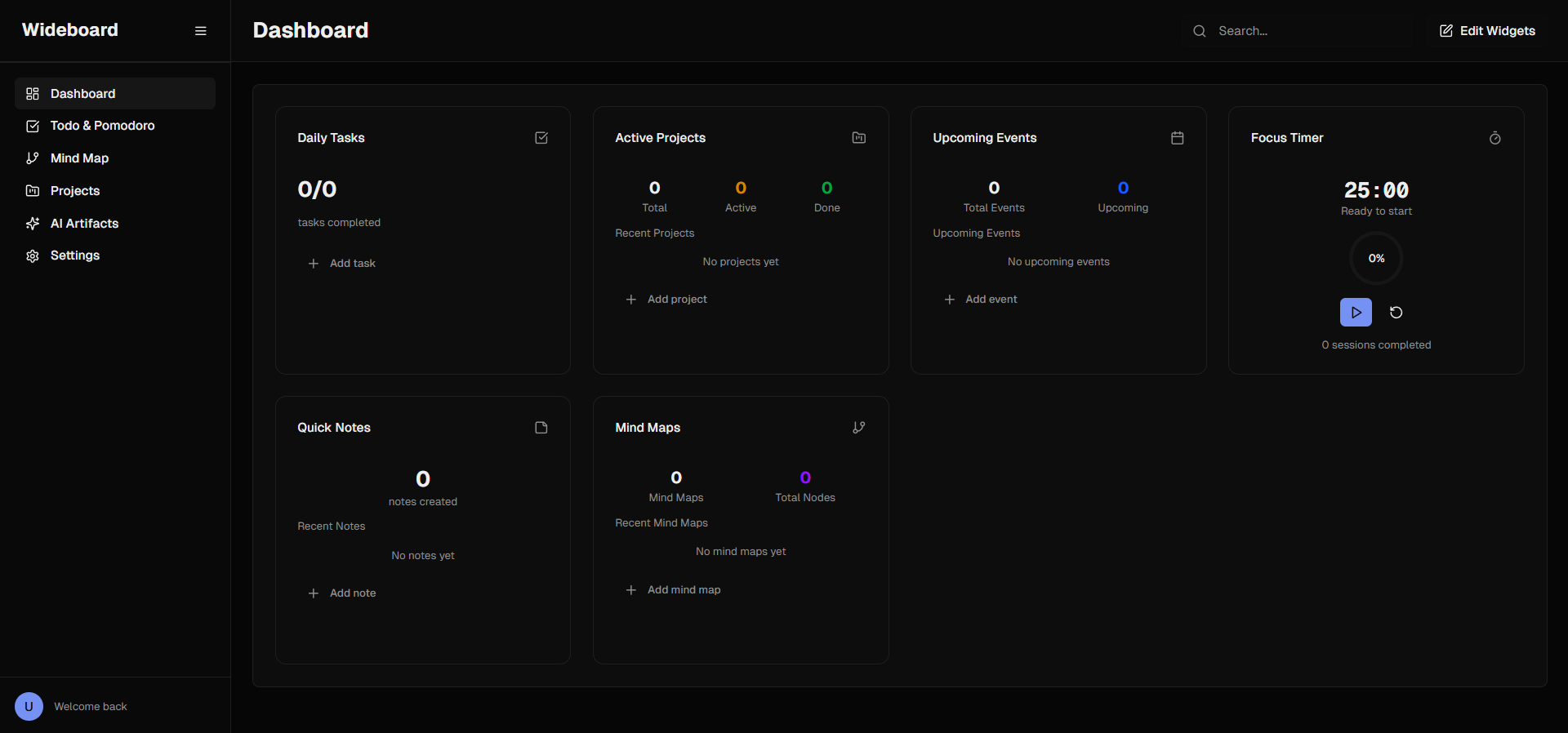 Wideboard.pro Dashboard - See It In Action Preview